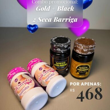 Combo Promocional: 1 Speed Gold  +  1 Black Extra Forte  + 2 Seca Barriga